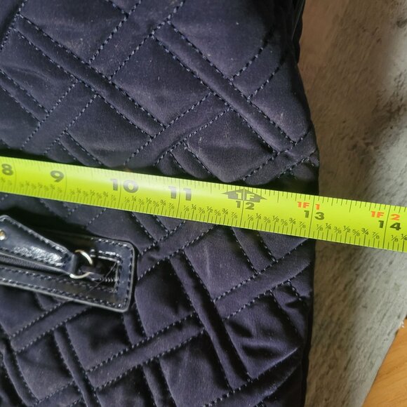 Vera Bradley Quilted Navy Hobo Shoulder Bag With Front Zipper Pocket & Adjustabl - Picture 9 of 10